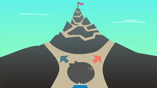 דמות מתבוננת במסלולים מתפצלים אל העתיד